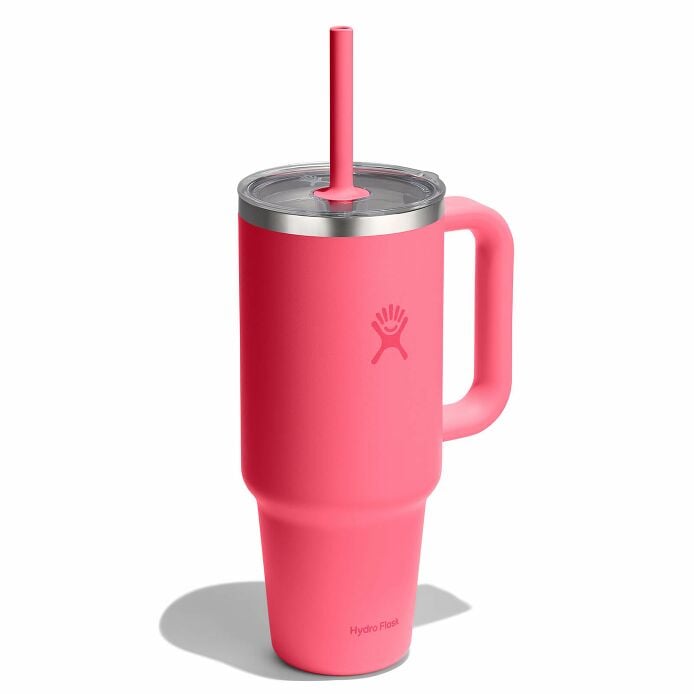 40-oz-travel-tumbler-a5 tt40pscc668-40-oz-travel-tumbler-clear-lid-popstar-pink-angled.jpg